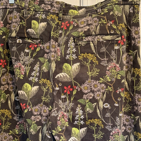 Pilcro and the Letterpress Floral Women's Chinos - Green and Red - Picture 5 of 5